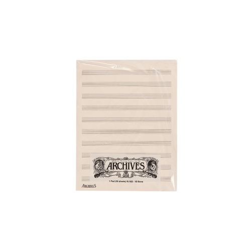 Archives Manuscript Score Pads, 10 Stave, 50 Sheets