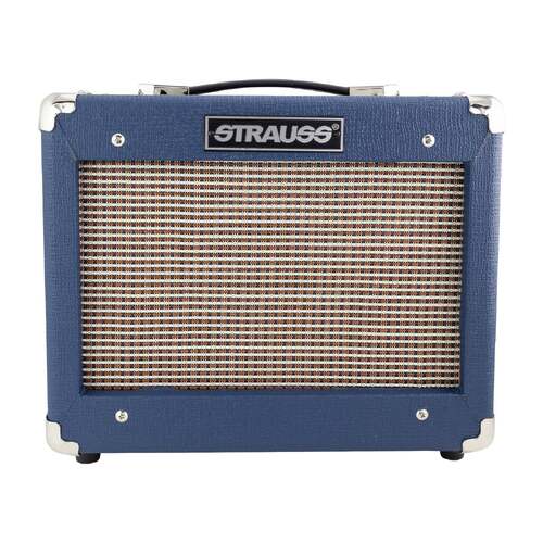 Strauss 'Legacy' 15 Watt Solid State Guitar Practice Amplifier (Blue)