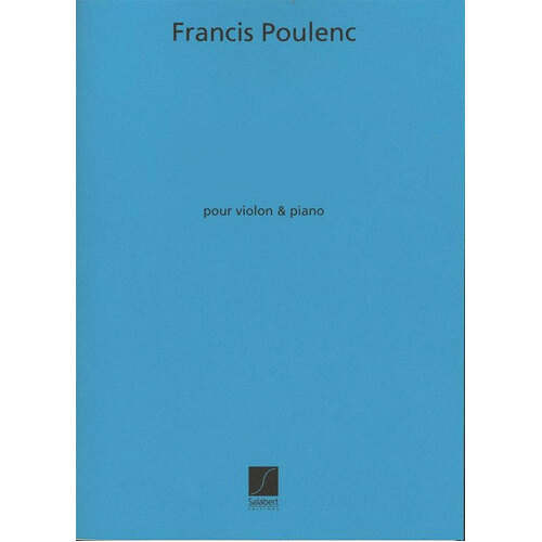 Poulenc - Presto B Flat Violin/Piano Arr Heifetz 