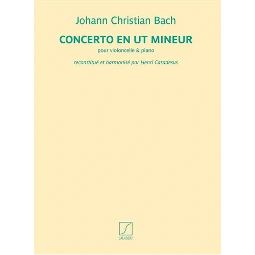JC Bach Concerto in C Minor for Cello and Piano, Salabert Editions, 30 Pages