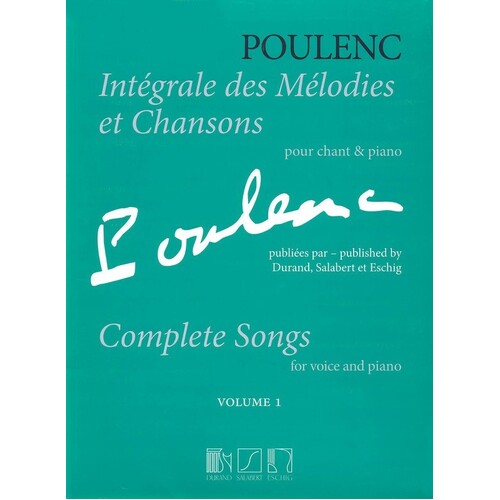 Complete Songs For Voice/Piano V1 