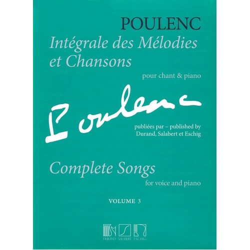 Complete Songs For Voice/Piano V3 