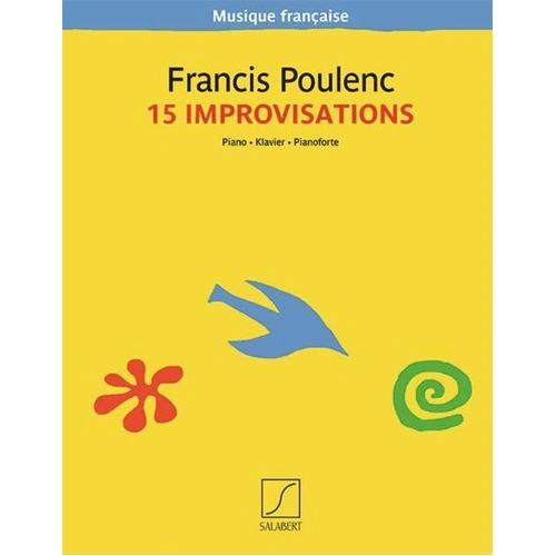Poulenc - 15 Improvisations for Piano, Salabert Editions, Musique Francaise Series, 72 Pages