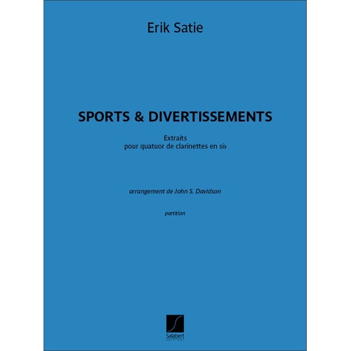 Sports Et Divertissements Extraits Clarinet Quartet Score
