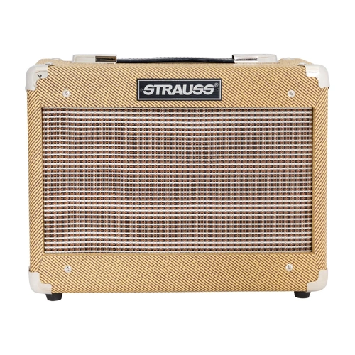 Strauss SM-T5 5 Watt Tweed Valve Combo Amplifier with Dual Channels and Celestion Speaker