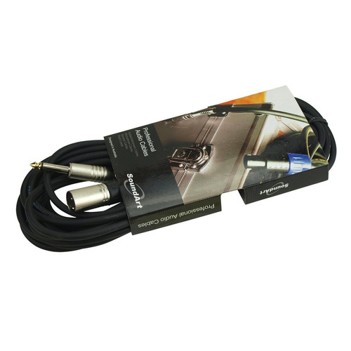 SoundArt SMC-13 Mic to Line Cable, Male XLR to Jack Plugs, 8m Length, 6mm Diameter