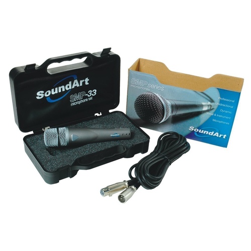 SoundArt SMP-33 Dynamic Microphone Set with Hard Case and Cable