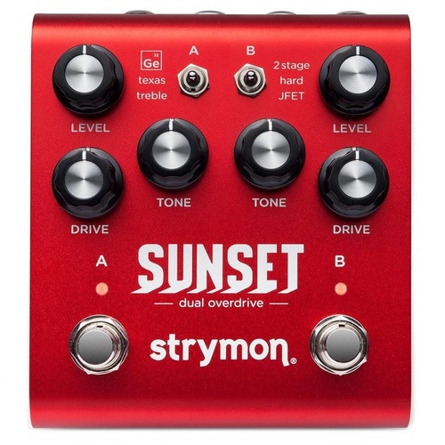 Strymon Sunset Dual Overdrive Pedal with Six Drive Circuit Topologies and MIDI Access