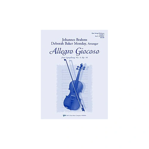 Allegro Giocoso from Symphony No. 4 for String Orchestra - Brahms, 48 Pages, Neil A. Kjos Music Company
