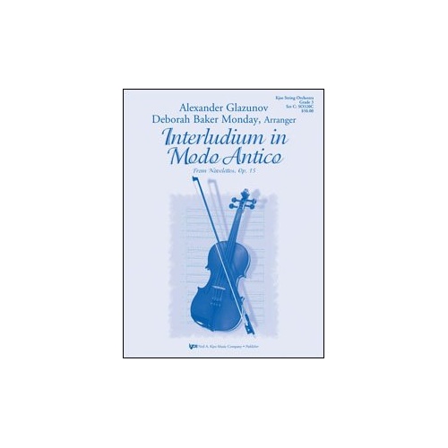 Interludium in Modo Antico from Novelettes Op. 15 for String Orchestra, Publisher: Neil A. Kjos Music Company, 1 Page