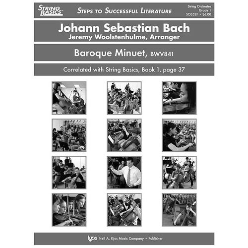 Baroque Minuet BWV841 Score for String Orchestra