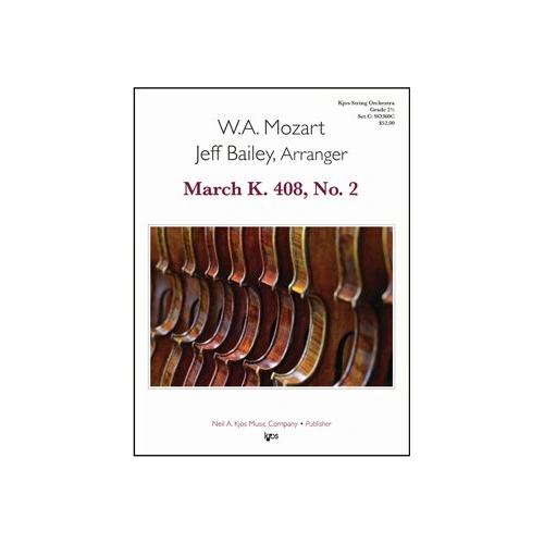 March K. 408 No. 2 for String Orchestra - G Major, Duration 3:18, Optional Timpani Part