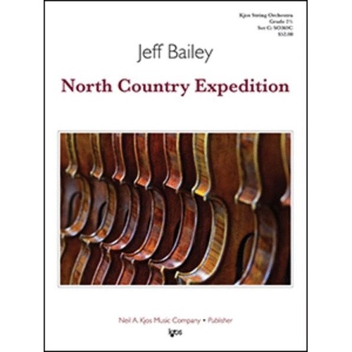 North Country Expedition by Jeff Bailey for String Orchestra - Score and Parts, 2:29 Duration, C Major, 3/4 Time