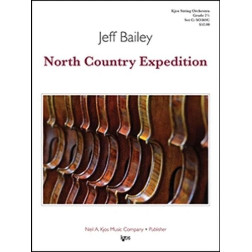 North Country Expedition by Jeff Bailey for String Orchestra - Score and Parts, 2:29 Duration, C Major, 3/4 Time