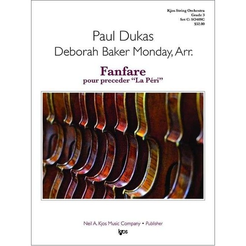 Fanfare pour Preceder la Peri for String Orchestra, GR 3, 39 Pages, Neil A. Kjos Music Company