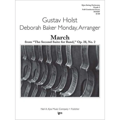 March from Second Suite for Band Score - String Orchestra, 8 Pages, Neil A. Kjos Music Company