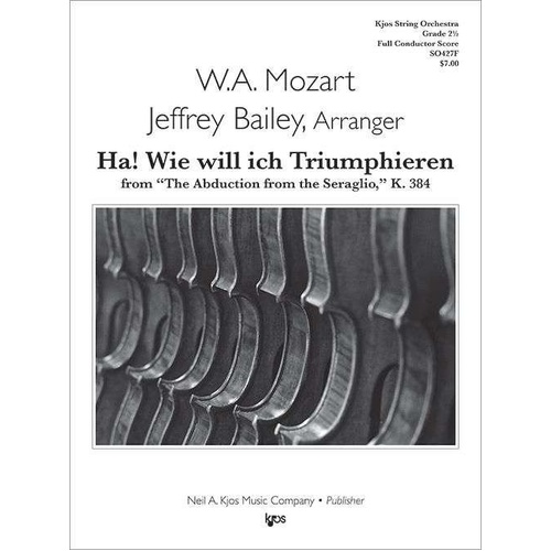 HA! Wie Will Ich Triumphieren Score for String Orchestra by Neil A. Kjos Music Company, 12 Pages