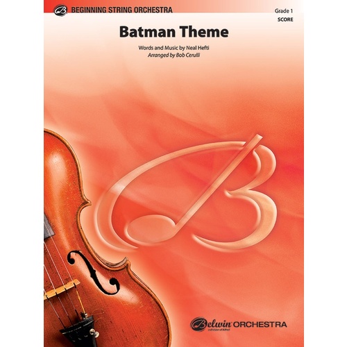 Batman Theme String Orchestra Grade 1-2 Sheet Music