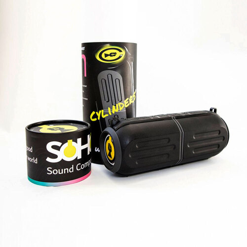 SOHO Cylinders True Wireless Stereo Bluetooth Speakers - 20W, 8-Hour Playback, Type-C Charging, Portable, Rugged Design, Pairable & Individual Use
