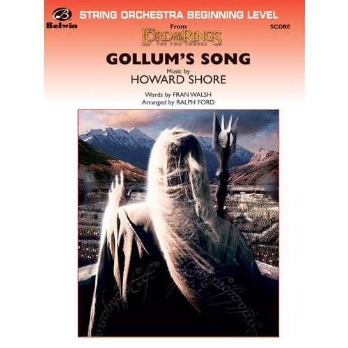 Gollum's Songs From Lord Of The Rings String Orchestra Gr 1 Scor