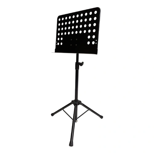 SoundArt Orchestral Music Stand - Black, Heavy-Duty, Height Adjustable Tripod Base, Steel Desk 35cm(h) x 47cm(w)