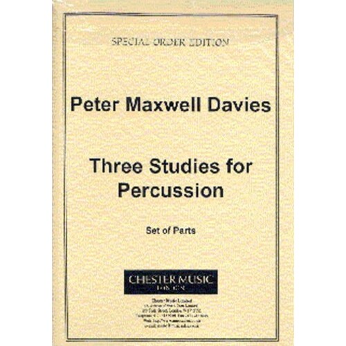 Maxwell Davies 3 Studies Perc.Parts(Arc) 