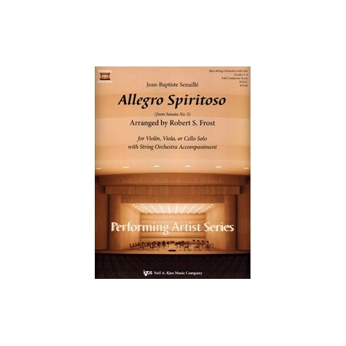 Allegro Spiritoso for String Orchestra by Neil A. Kjos Music Company, 51 Pages, D Minor with Multiple Solo Options
