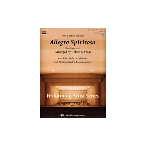 Allegro Spiritoso for String Orchestra - D Minor Arrangement, Multiple Solo Options, 51 Pages, Neil A. Kjos Music Company