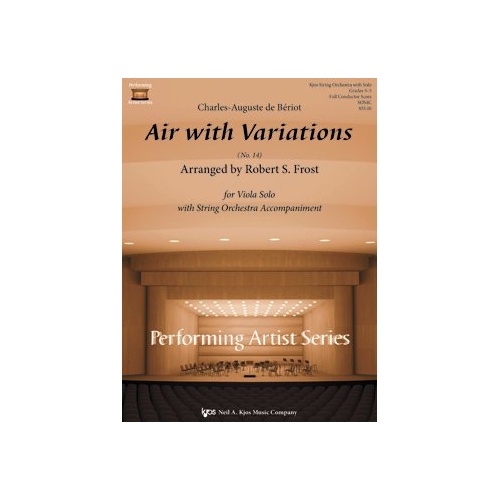 Air With Variations No. 14 for Viola/String Orchestra, Grade 5 Solo, Grade 3 Orchestra, C Major, 3:10 Duration, 50 Pages