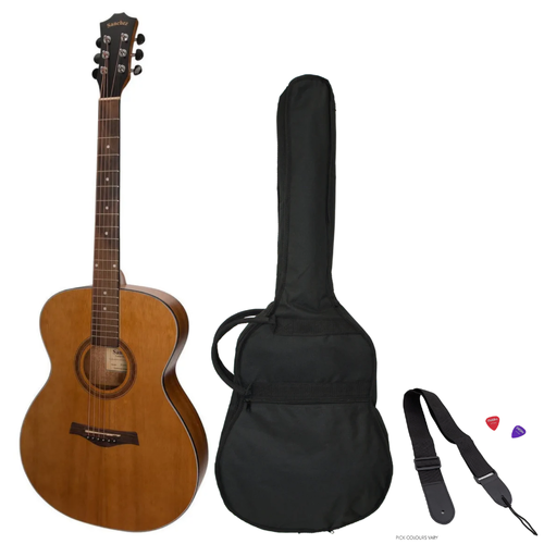Sanchez Acoustic-Electric Small Body Guitar Pack (Model SP-F2ET-ACA, Acacia)