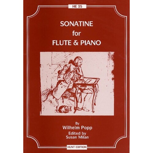 Popp - Sonatina Op 388 No 1 Flute/Piano (Softcover Book)