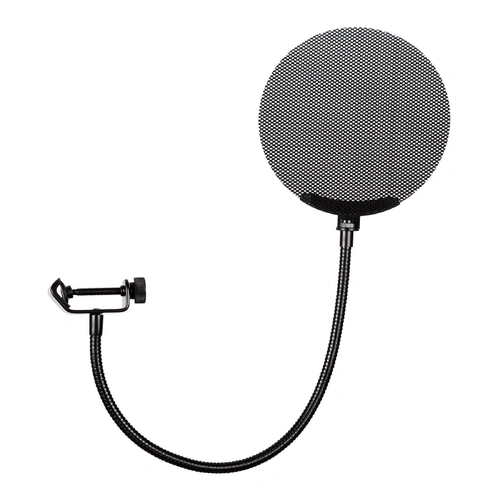 SoundArt SPF-M1-BLK Metal Mesh Pop Filter, 6" Diameter, Adjustable, Clips to Microphone Stand, Filters Sibilance and Unwanted Sounds