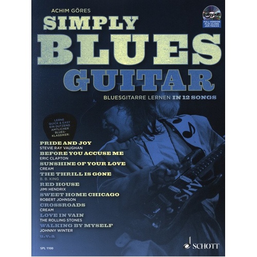 Simply Blues Guitar (German Edition) BK/CD by Schott Music