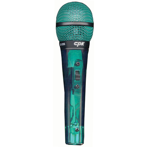 Microphone Transparent Green includes Lead on/off switch CPK Brand