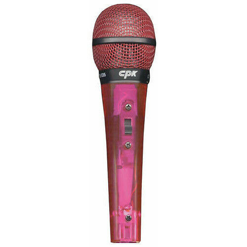 Microphone Transparent Red includes Lead on/off switch CPK Brand