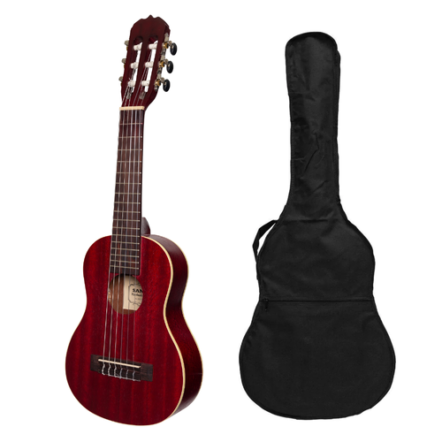 Sanchez 1/4 Size Student Classical Guitar with Gig Bag - Wine Red