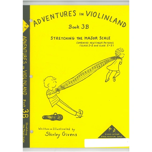 Adventures in Violinland Book 3B by Shirley Givens, 88 Pages, Violin, M&M Publisher, Includes Major Scale and 6/8 Time Learning