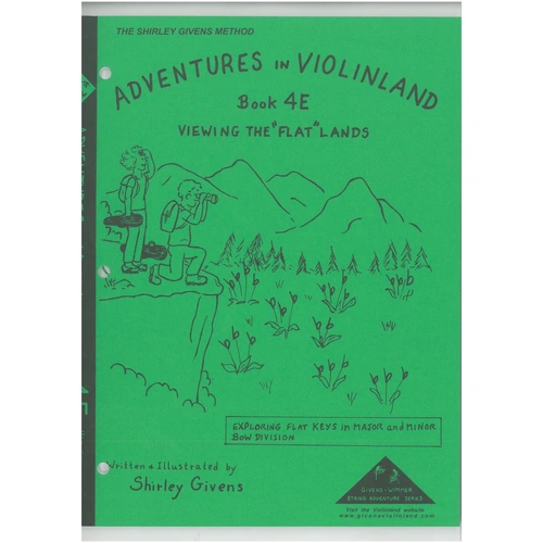 Adventures in Violinland Book 4E by Shirley Givens, 88 Pages, Violin Series, M&M Publisher, Focus on Flat Keys, Modulation and Bow Techniques