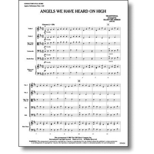 Angels We Have Heard On High Arr Del Borgo (Music Score/Parts)