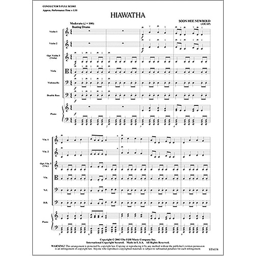 Hiawatha SO1 SC/PTS by Soon Hee Newbold - FJH Music Company, 1 Page