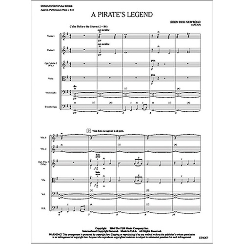 A Pirate's Legend by Soon Hee Newbold, FJH Music Company, 1 Page