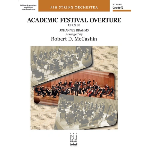 Academic Festival Overture Op 80 Arranged by McCashin for String Orchestra