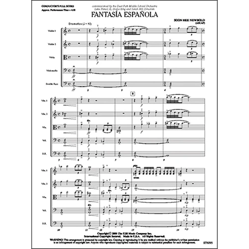 Fantasia Espanola by Soon Hee Newbold, FJH Music Company, 1 Page