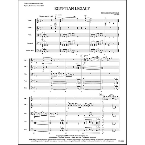 Egyptian Legacy by Soon Hee Newbold for SC/PTS - FJH Music Company