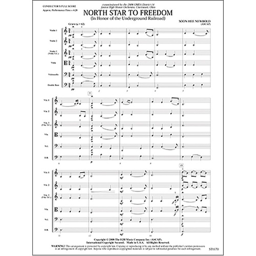 North Star to Freedom - So3 Sc/Pts by Soon Hee Newbold, FJH Music Company, 1 Page