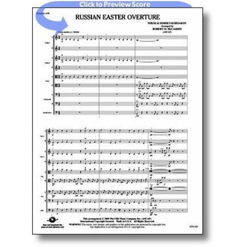 Russian Easter Overture Arr Mccashin So Score/Parts 