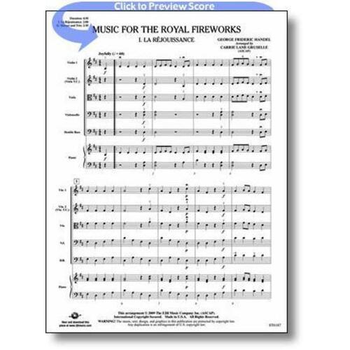 Royal Fireworks Music Arr Gruselle So Score/Parts