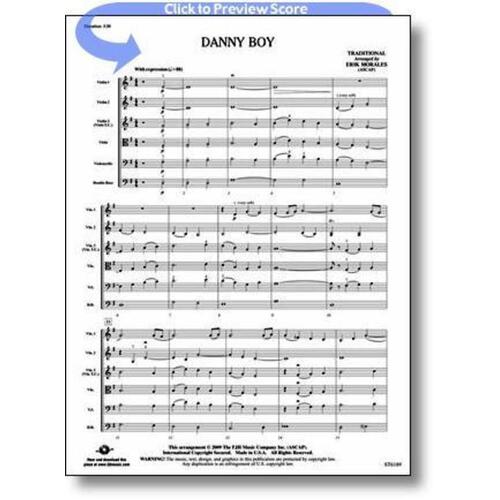Danny Boy Arr Morales String Orchestra Score/Parts