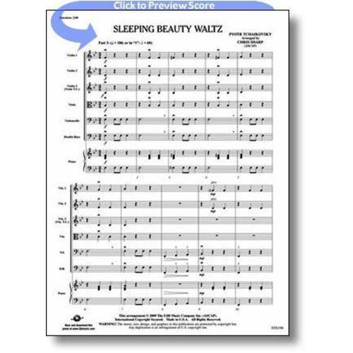 Sleeping Beauty Waltz Arr Sharp So Score/Parts