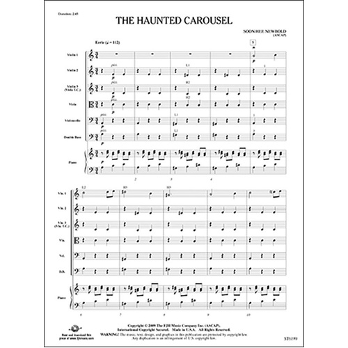 Haunted Carousel by Soon Hee Newbold, FJH Music Company, 1 Page